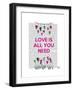 Love Is All You Need Illustration-Fab Funky-Framed Art Print