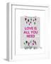 Love Is All You Need Illustration-Fab Funky-Framed Art Print