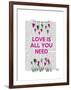 Love Is All You Need Illustration-Fab Funky-Framed Art Print