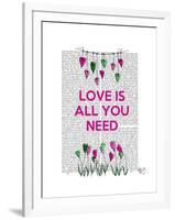 Love Is All You Need Illustration-Fab Funky-Framed Art Print