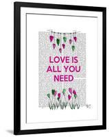 Love Is All You Need Illustration-Fab Funky-Framed Art Print