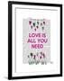 Love Is All You Need Illustration-Fab Funky-Framed Art Print