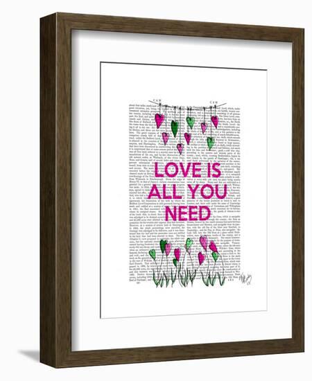 Love Is All You Need Illustration-Fab Funky-Framed Art Print