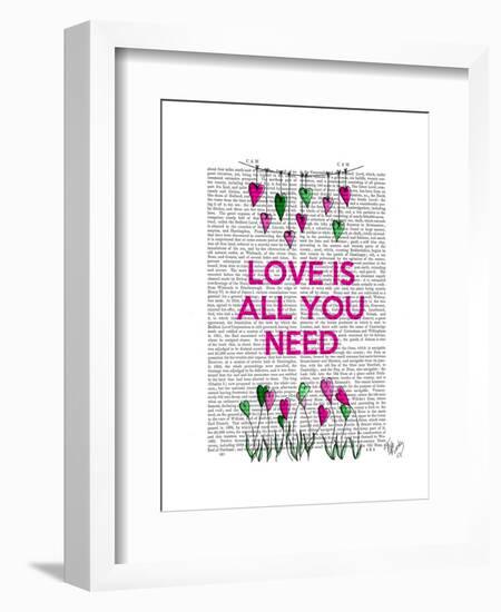 Love Is All You Need Illustration-Fab Funky-Framed Art Print