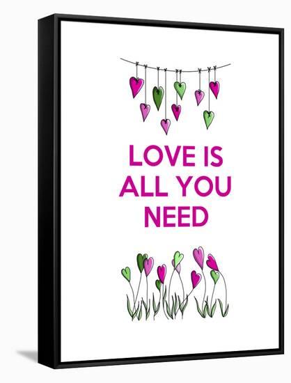 Love is all You Need-Fab Funky-Framed Stretched Canvas