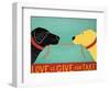 Love Is Black Yellow-Stephen Huneck-Framed Giclee Print