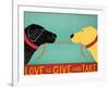 Love Is Black Yellow-Stephen Huneck-Framed Giclee Print