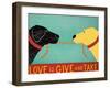 Love Is Black Yellow-Stephen Huneck-Framed Giclee Print