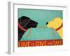 Love Is Black Yellow-Stephen Huneck-Framed Giclee Print