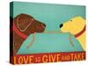 Love Is Chocolate Yellow-Stephen Huneck-Stretched Canvas