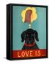 Love Is Dog Girl Black-Stephen Huneck-Framed Stretched Canvas