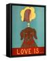 Love Is Dog Girl Choc-Stephen Huneck-Framed Stretched Canvas