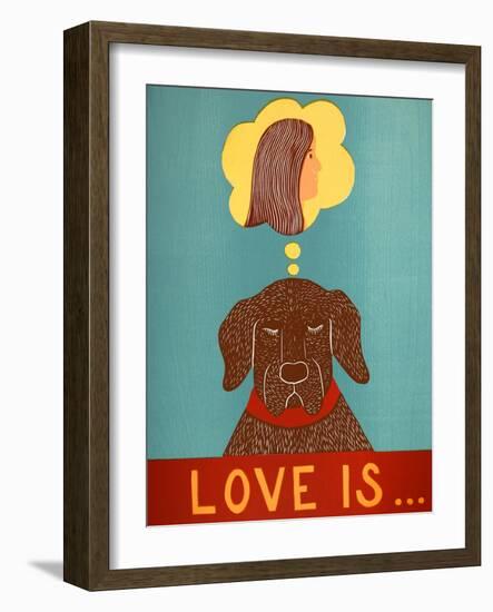 Love Is Dog Girl Choc-Stephen Huneck-Framed Giclee Print