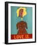 Love Is Dog Girl Choc-Stephen Huneck-Framed Giclee Print