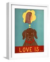 Love Is Dog Girl Choc-Stephen Huneck-Framed Giclee Print