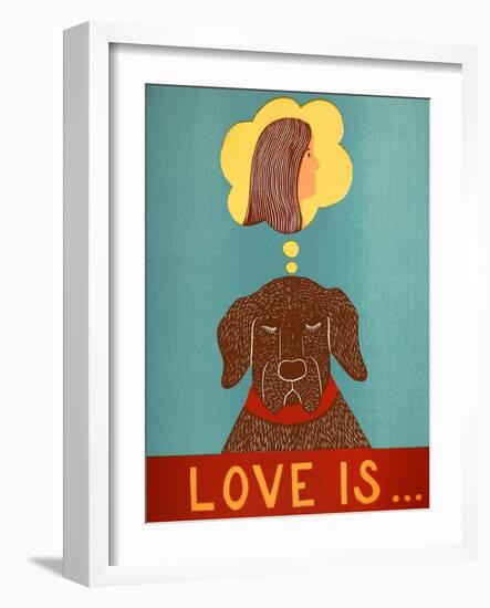 Love Is Dog Girl Choc-Stephen Huneck-Framed Giclee Print