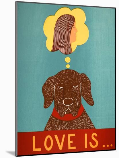 Love Is Dog Girl Choc-Stephen Huneck-Mounted Giclee Print