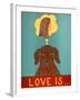 Love Is Dog Girl Choc-Stephen Huneck-Framed Giclee Print