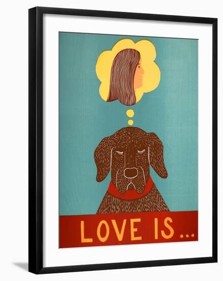Love Is Dog Girl Choc-Stephen Huneck-Framed Giclee Print