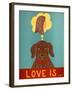 Love Is Dog Girl Choc-Stephen Huneck-Framed Giclee Print