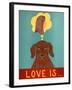 Love Is Dog Girl Choc-Stephen Huneck-Framed Giclee Print