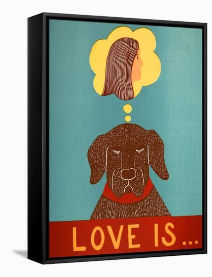 Love Is Dog Girl Choc-Stephen Huneck-Framed Stretched Canvas