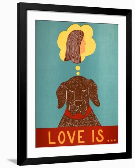 Love Is Dog Girl Choc-Stephen Huneck-Framed Giclee Print