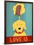 Love Is Dog Girl Yellow-Stephen Huneck-Framed Premium Giclee Print