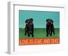 Love Is Give And Take  Pugs Black-Stephen Huneck-Framed Giclee Print