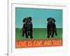 Love Is Give And Take  Pugs Black-Stephen Huneck-Framed Giclee Print