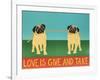 Love Is Give And Take  Pugs-Stephen Huneck-Framed Giclee Print