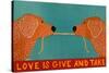 Love Is Gold Goldens-Stephen Huneck-Stretched Canvas