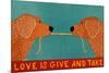 Love Is Gold Goldens-Stephen Huneck-Mounted Giclee Print