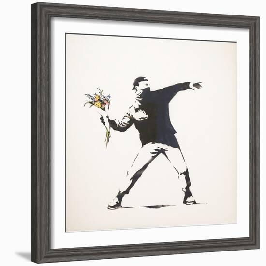 Love Is in the Air-Banksy-Framed Giclee Print