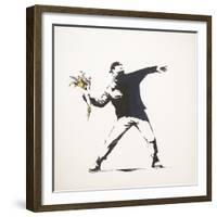 Love Is in the Air-Banksy-Framed Giclee Print