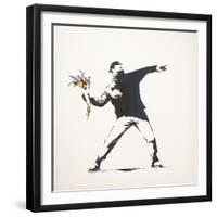 Love Is in the Air-Banksy-Framed Giclee Print