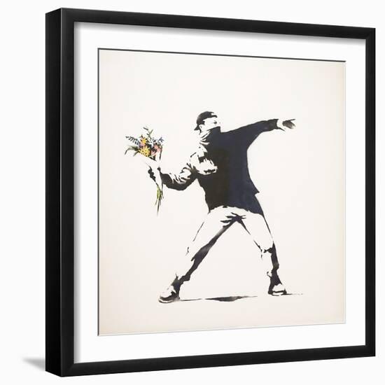 Love Is in the Air-Banksy-Framed Premium Giclee Print