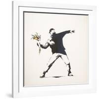 Love Is in the Air-Banksy-Framed Giclee Print