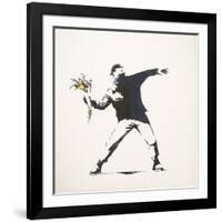 Love Is in the Air-Banksy-Framed Giclee Print