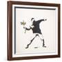 Love Is in the Air-Banksy-Framed Giclee Print