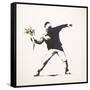 Love Is in the Air-Banksy-Framed Stretched Canvas