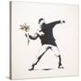 Love Is in the Air-Banksy-Stretched Canvas