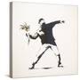 Love Is in the Air-Banksy-Stretched Canvas