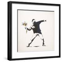 Love Is in the Air-Banksy-Framed Giclee Print