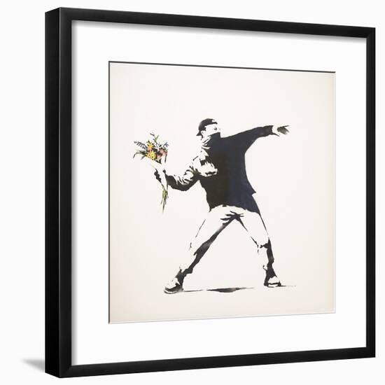 Love Is in the Air-Banksy-Framed Giclee Print