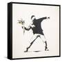 Love Is in the Air-Banksy-Framed Stretched Canvas