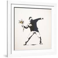 Love Is in the Air-Banksy-Framed Giclee Print