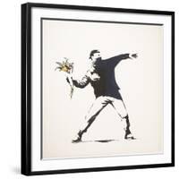 Love Is in the Air-Banksy-Framed Giclee Print