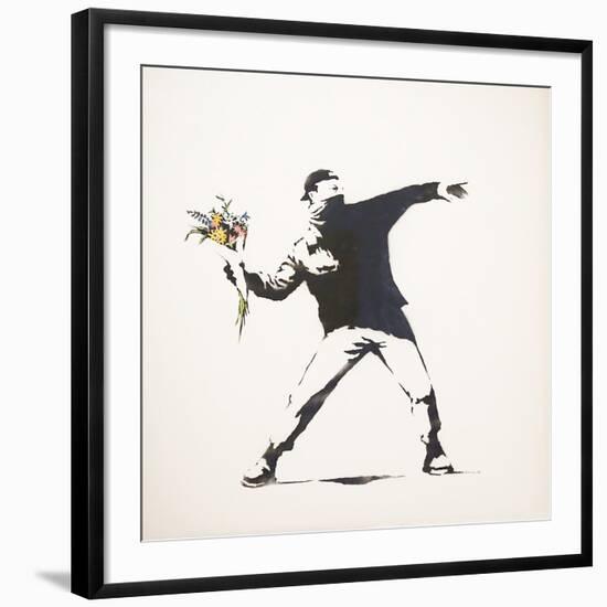 Love Is in the Air-Banksy-Framed Giclee Print