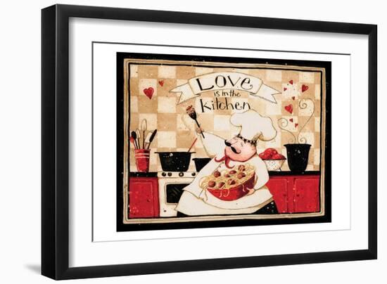 Love Is In The Kitchen-Dan Dipaolo-Framed Premium Giclee Print